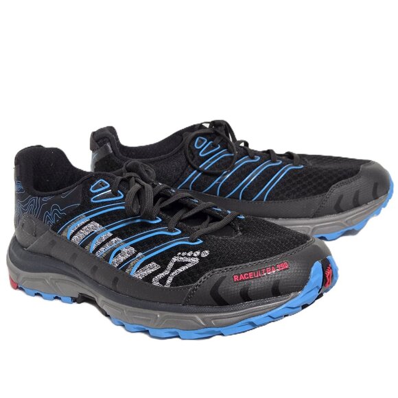INOV-8 Race Ultra 290 Trail Running Black/Blue Shoe. US Women 10, Men 8.5 - Picture 1 of 5
